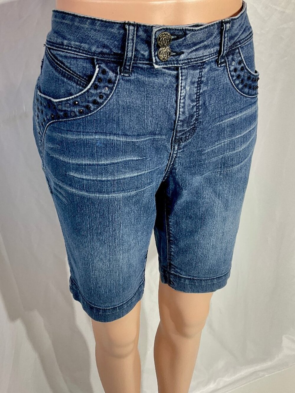 Beau Dawson 10 Petite 3/$14 Jean Shorts Rhinestones Womens Denim